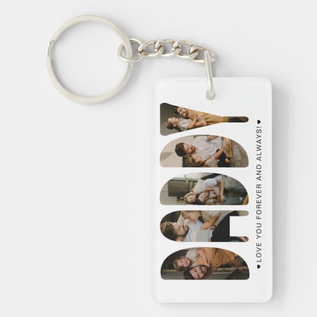 Porte-clefs Lettres de photo de PAPA (Devant)