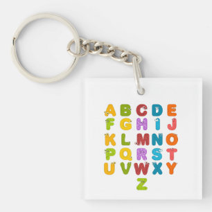 Porte-clefs Lettres Mignonnes Alphabet Amusant d'Apprentissage