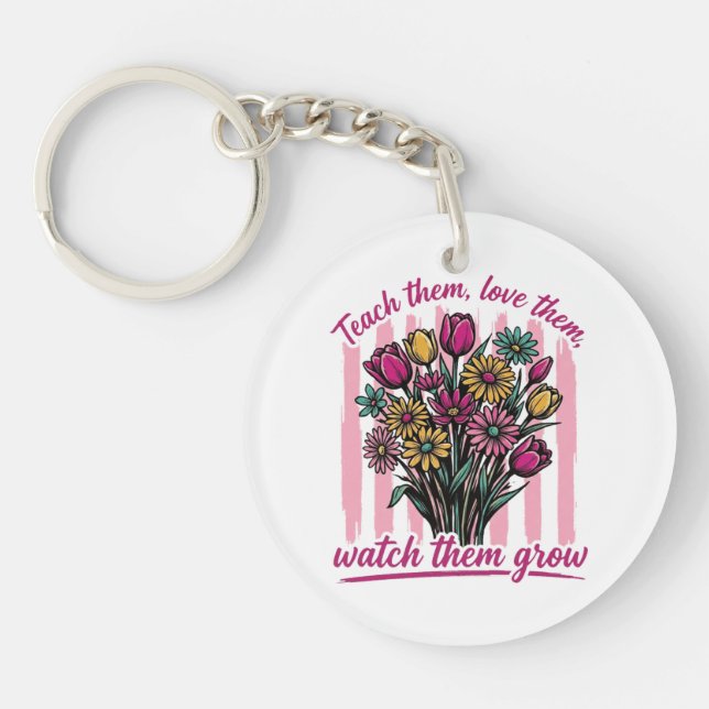 Porte-clefs leur enseigner les aimer les regarder grandir (Devant)