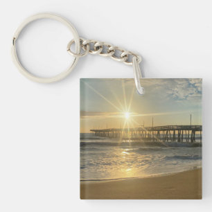 Porte-clefs Lever de soleil stupéfiant à Virginia Beach Pier -
