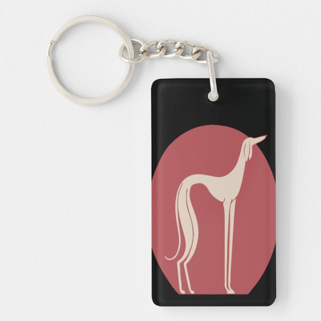 Porte-clefs Lévrier Fantastique 1928 pour les Amateurs de Chie (Devant)