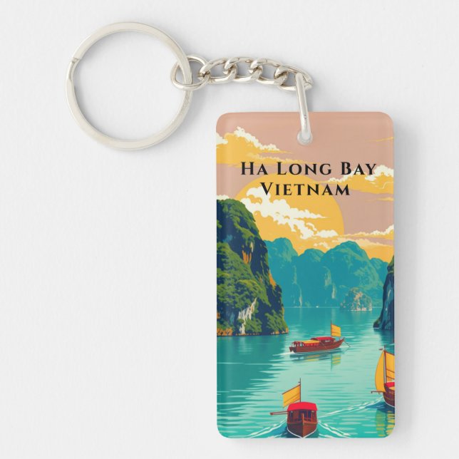 Porte-clefs L'excursion en bateau de Ha Long Bay au Vietnam (Devant)
