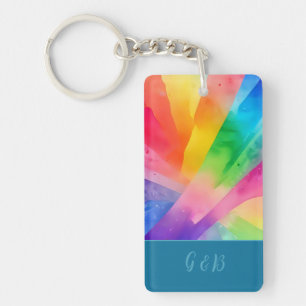 Porte-clefs lgbtq coloré arc-en-ciel