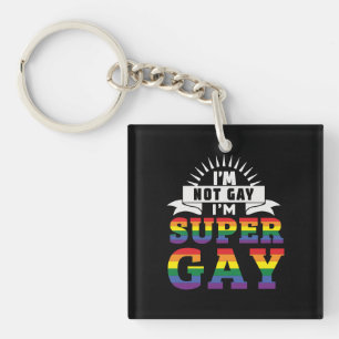 Porte-clefs LGBTQ drôle   Je suis Super Gay   GAY PRIDE