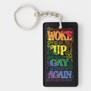 Porte-clefs LGBTQ drôle Réveillé Gay à nouveau Clavier Gay