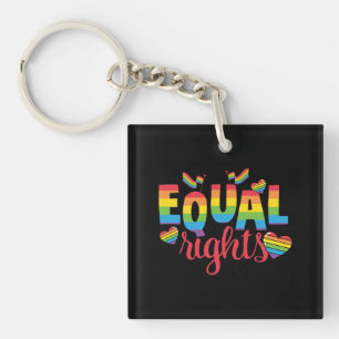 Porte-clefs LGBTQ - Égalité des droits - Couleurs arc-en-ciel