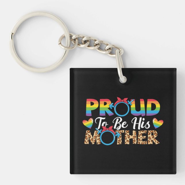 Porte-clefs LGBTQ - Fier D'Être Sa Mère (Devant)