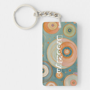 Porte-clefs L'harmonie de Kaleidoscope : les cercles pastel au