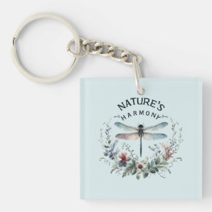 Porte-clefs L'harmonie de la nature - libellule artistique