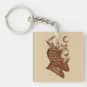 Porte-clefs L'homme est un mystère citée par Dostoïevski