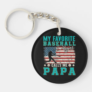 Porte-clefs L'homme Mon Joueur de Baseball Préféré M'appelle P