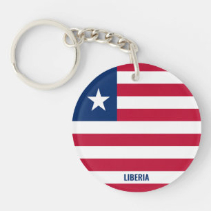 Porte-clefs Liberia Drapeau charmant patriotique