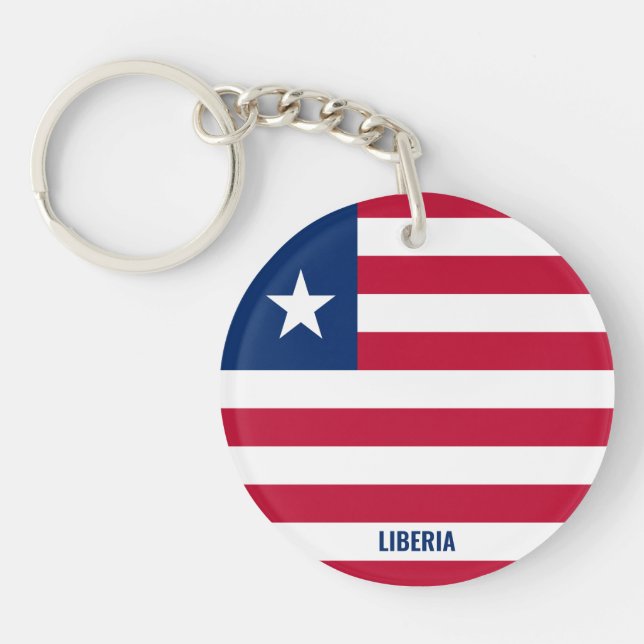 Porte-clefs Liberia Drapeau charmant patriotique (Devant)
