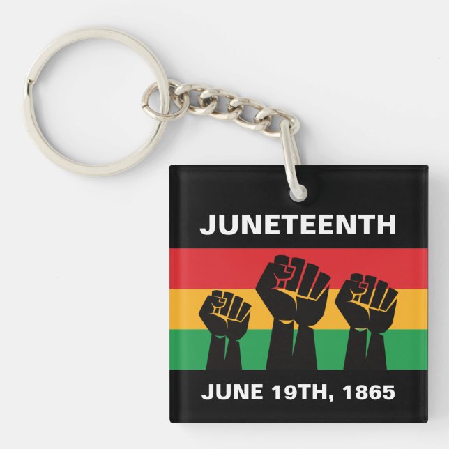 Porte-clefs Liberté noire Dix-neuvième fierté afro-américaine (Devant)