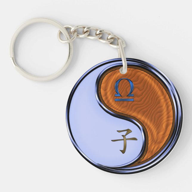 Porte-clefs Libra & bois Rat (Devant)