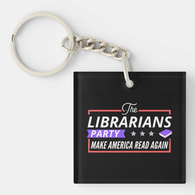 Porte-clefs libraire, bibliothèque, lecture, lecture, livres,  (Devant)