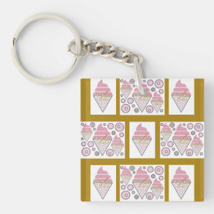 Porte-clefs Licorice Irrésistible en crème glacée en Caramel