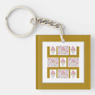 Porte-clefs Licorice Irrésistible en crème glacée en Caramel