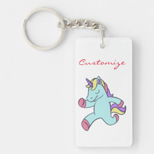 Porte-clefs Licorne bleue courant Thunder_Cove
