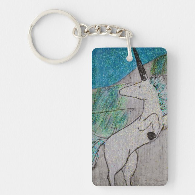 Porte-clefs Licorne et cascade (Devant)