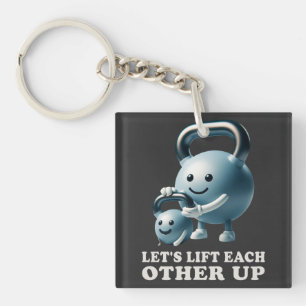 Porte-clefs Lift Together Up Gym Lifting Positive Vibe