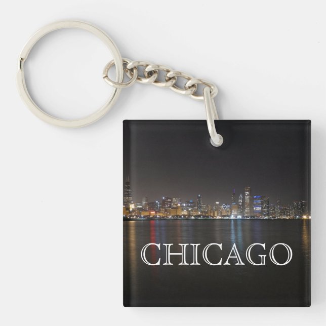 Porte-clefs Ligne aérienne de Chicago sur le lac Michigan (Devant)
