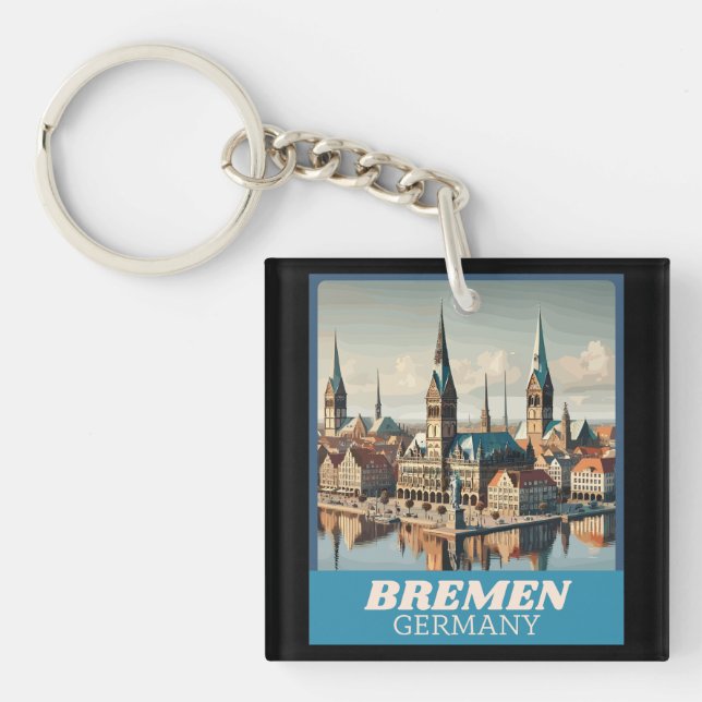Porte-clefs Ligne aérienne Retro Bremen (Devant)