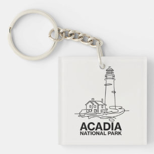 Porte-clefs Ligne artistique du phare du parc national d'Acadi