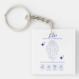Porte-clefs Ligne d'art astrologique de confiance du zodiaque