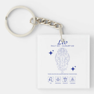 Porte-clefs Ligne d'art astrologique de confiance du zodiaque 