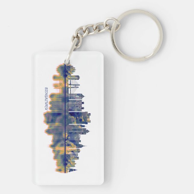 Porte-clefs Ligne Skyline Bengaluru (Dos)