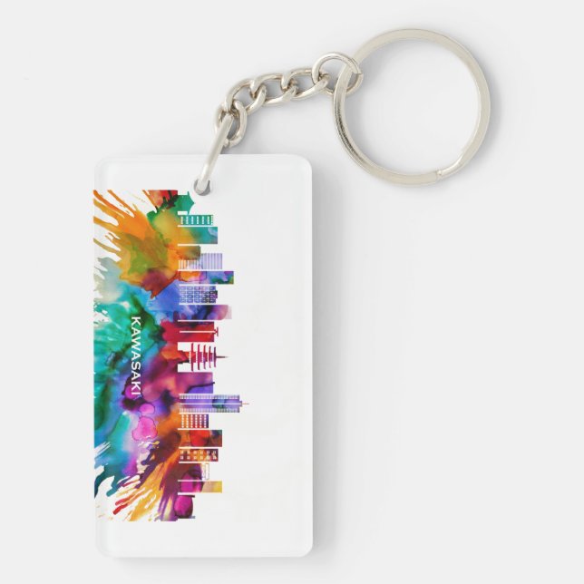 Porte-clefs Ligne Skyline Kawasaki (Dos)