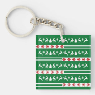 Porte-clefs Lignes Élégantes de Snowflakes