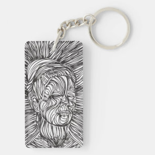 Porte-clefs Lignes portrait de Frida Kahlo