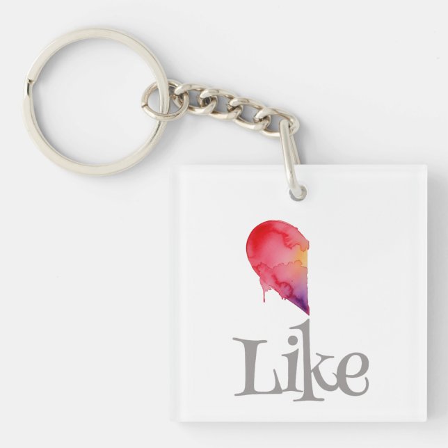 Porte-clefs Like - half heart (Devant)
