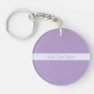 Porte-clefs Lila clair élégant personnalisable