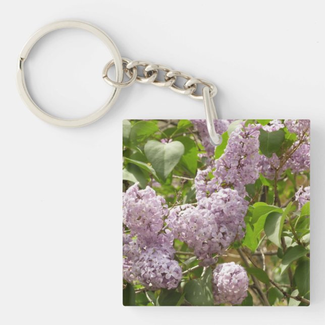 Porte-clefs Lilac Bush Belles fleurs de printemps violettes (Devant)