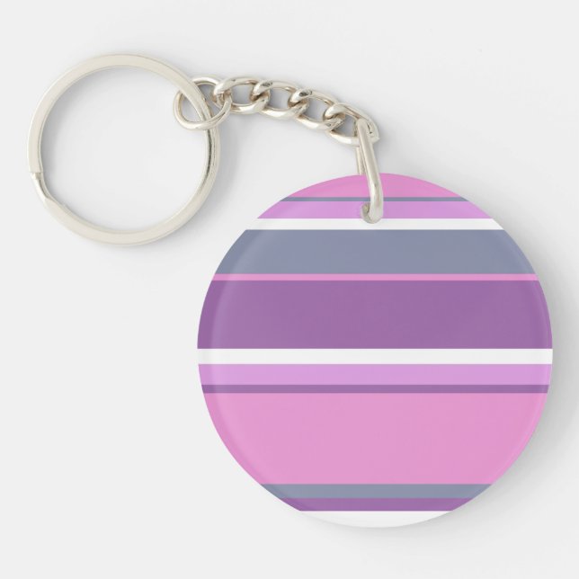 Porte-clefs Lilac rayures (Devant)