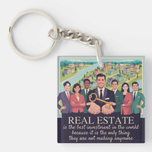 Porte-clefs L'immobilier est le meilleur investissement au mon