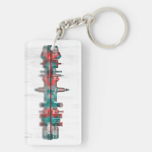 Porte-clefs Lincoln USA Skyline