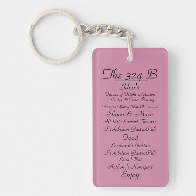Porte-clefs L'indicateur de clé de 324 B (Devant)