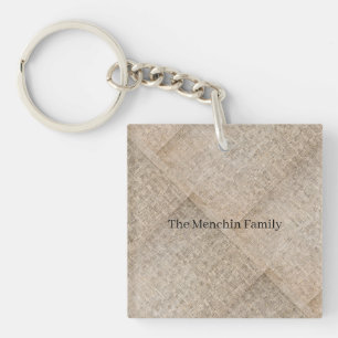Porte-clefs Linge personnalisé Faux Beige