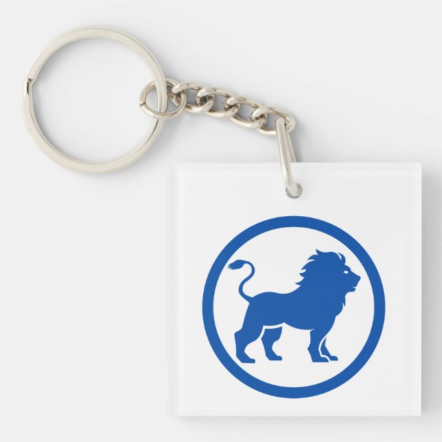 Porte-clefs Lion bleu (Devant)