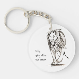 Porte-clefs Lion - continuez à poursuivre votre rêve Metal Wal