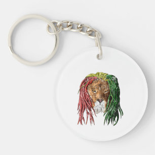 Porte-clefs Lion de rasta-reggae Vintage