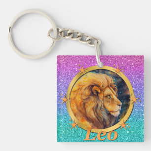 Porte-clefs Lion d'or Horoscope du zodiaque Un Motivant Inspir