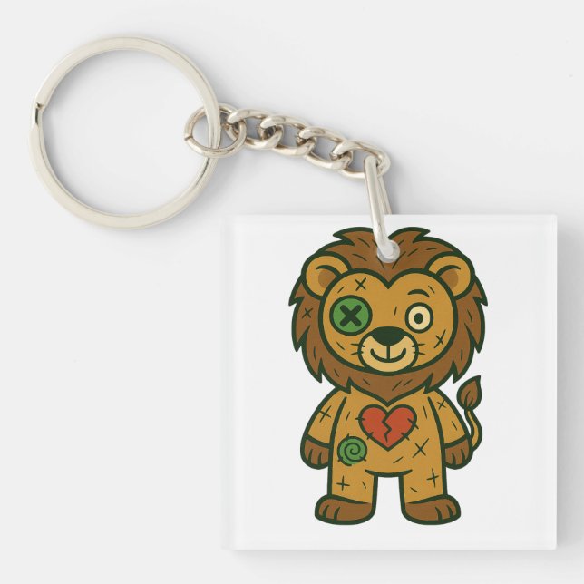 Porte-clefs Lion vaudou - Roi des pointes (Devant)