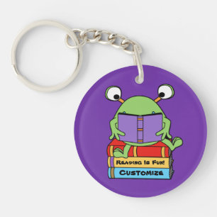 Porte-clefs Lire Est Fun Joli Livre Aimer Alien