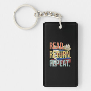 Porte-clefs Lire le retour Répéter Funny Bibliothécaire Lectur