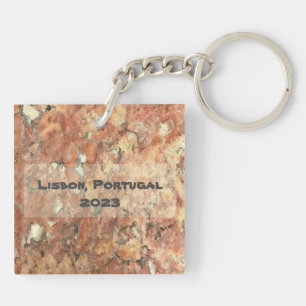 Porte-clefs Lisbonne Orange Brown Abstrait